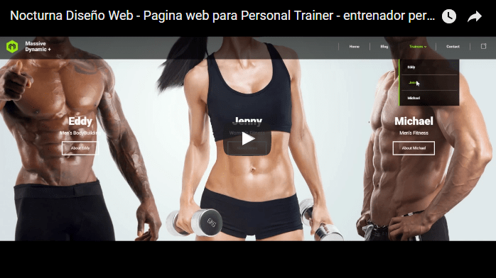 Página web personalizada para Entrenador Personal o Personal Trainer o