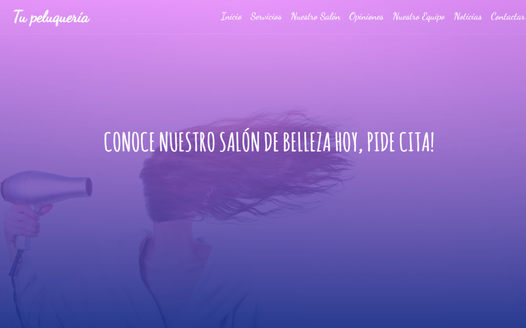 Diseño de página web para Peluquerías