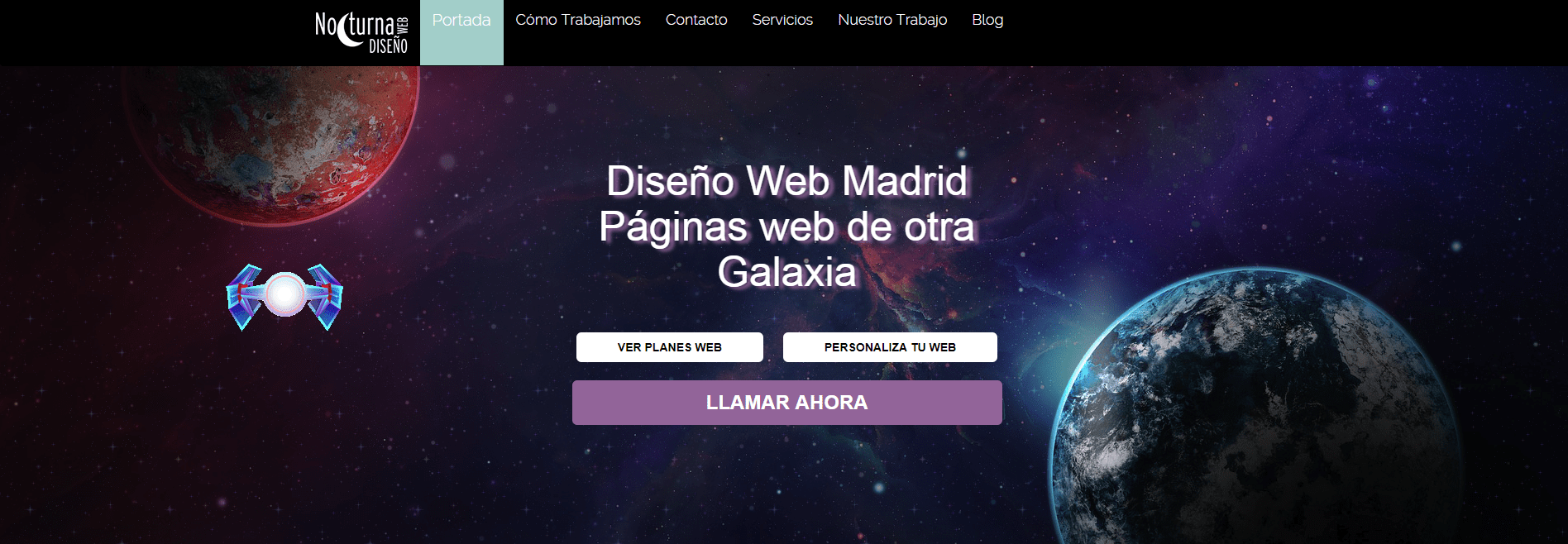 Cambio de animacion css naves espaciales en pagina web