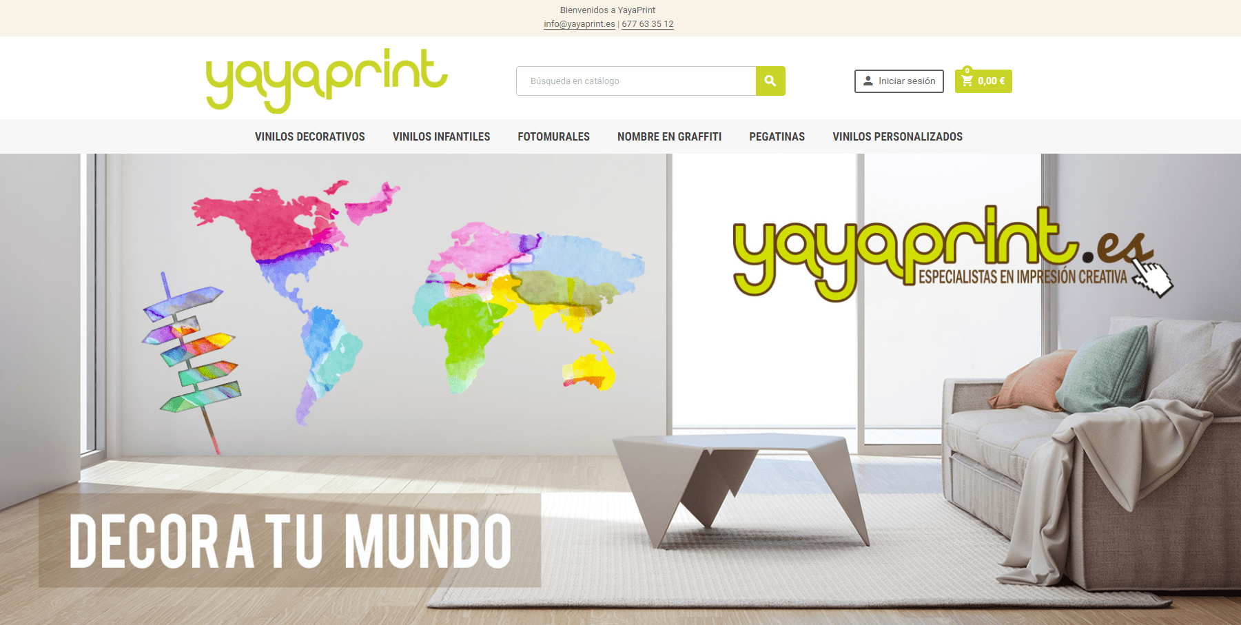 Imagen tienda online prestahop yayaprint.es versión 1.7.4