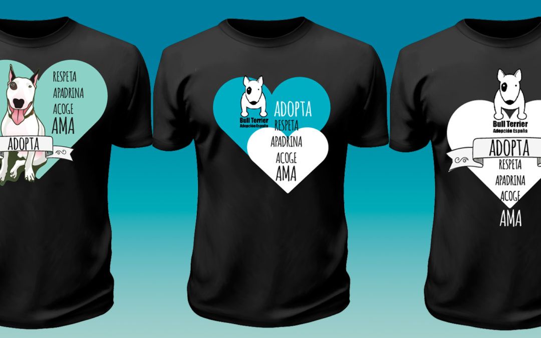 Posibles diseños para Camisetas Bull Terrier Adopta España