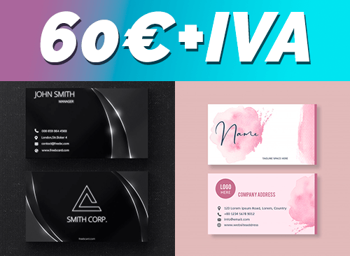 Oferta para la creación de tus nuevas tarjetas de visita